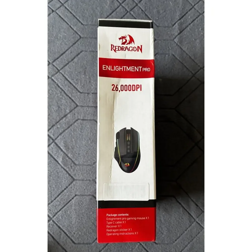 Red Dragon Enlightenment Pro M991 Wireless Gaming Mouse Black 26,000 DPI